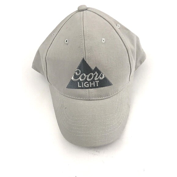 Coors Light Baseball Cap Hat Gray Silver Mountain Logo Adjustable USA Acme - Picture 1 of 6